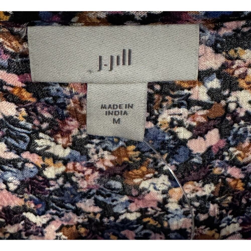 NWT J.Jill Multicolor Women’s Peasant Floral Top 3/4 Bell Sleeves Size M Boho - Picture 9 of 10